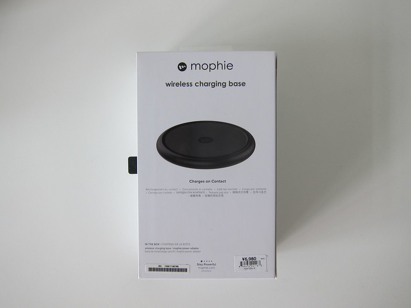 Mophie Wireless Charging Base - Box Back