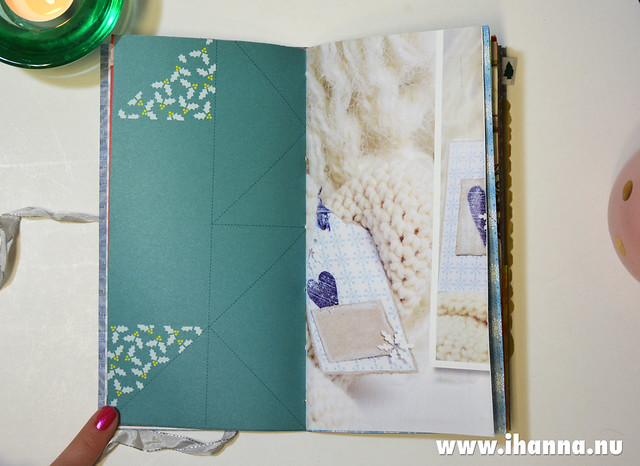 Spread in Christmas Journal / Junk Journal no 1 - hand made by iHanna, for sale at ihanna.etsy.com #christmasjournal