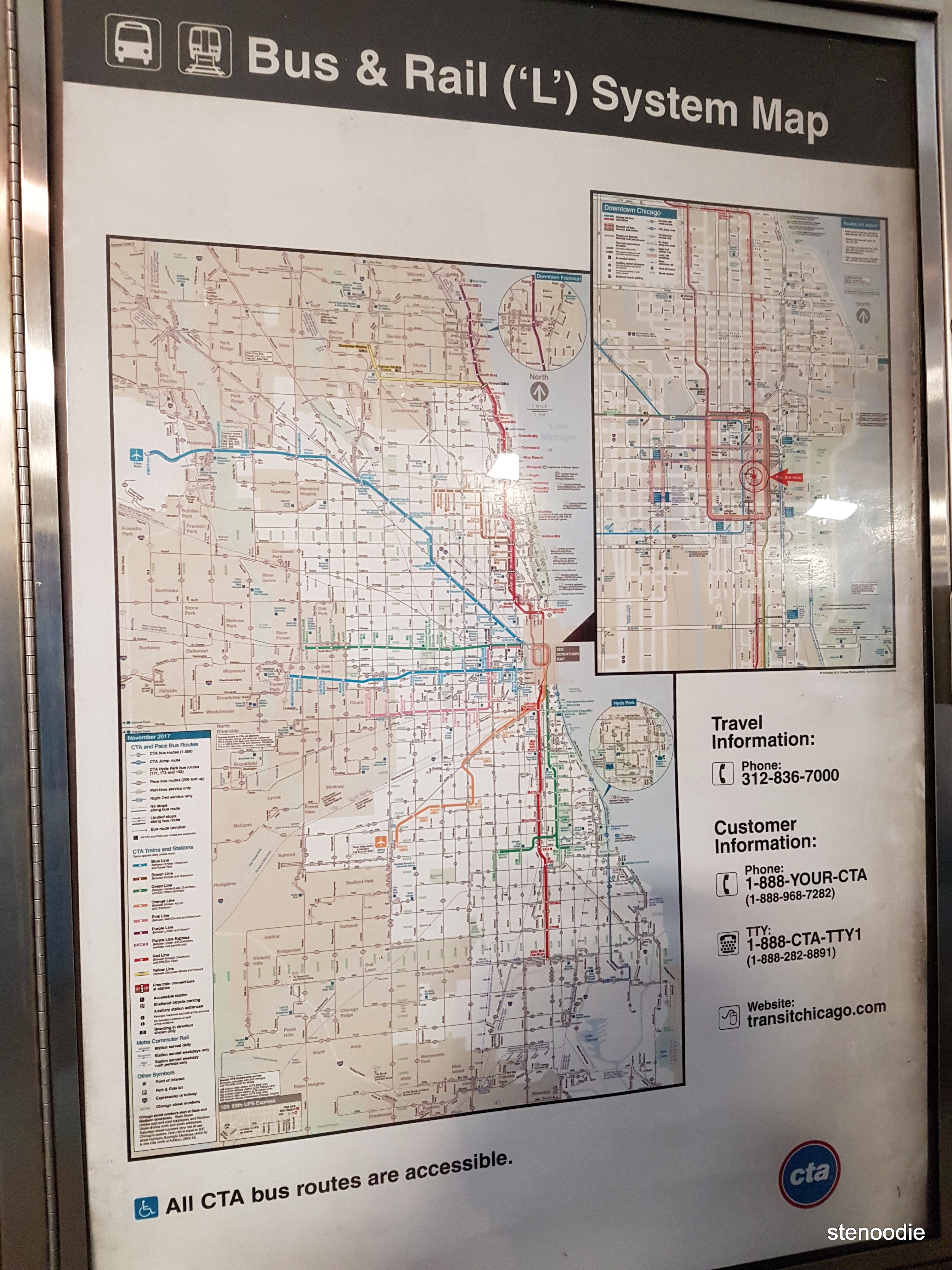  Chicago bus and rail map