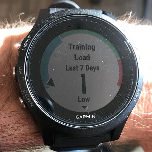 After a week off, my Garmin taunted me with this. Training load was pretty low but I was well rested! #garmin #trainingload #restdays #taunting @garminfitness