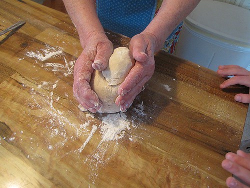 Making bread together. From 7 Foodie Family Resolutions for the New Year