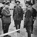 ROMÂNIA (16 mai 1944). Mareșalul Ion Antonescu, șeful Statului Român discutând cu ofițeri ai săi măsuri de apărare contra invaziei sovietice a țării