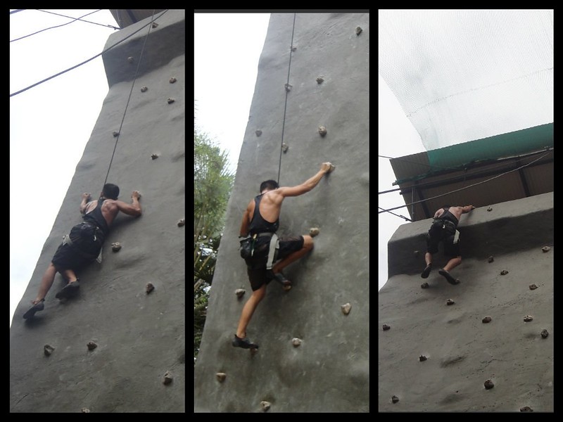 Papa Kit's wall climbing