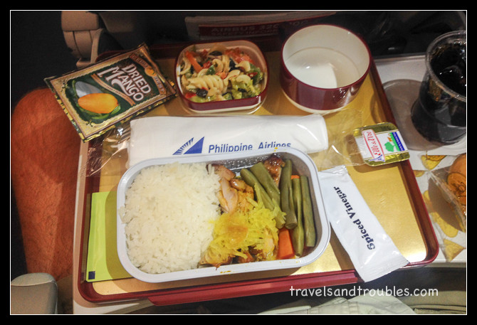 Rijst met kip Philipines Airlines