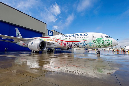 AeroMexico 787 Paint Hangar Roll-Out
