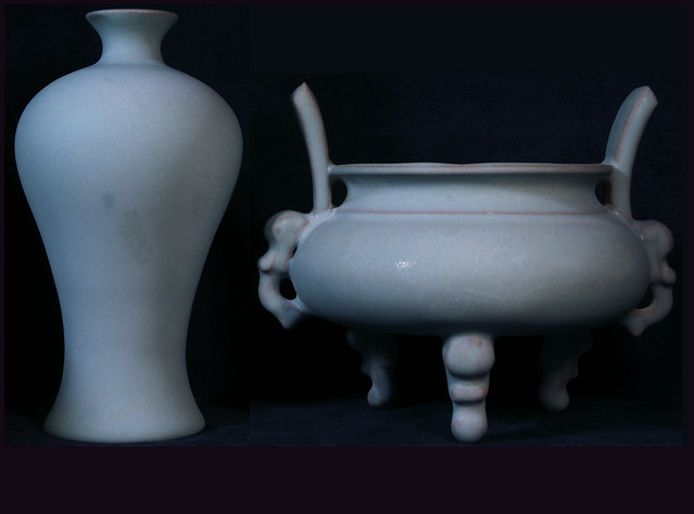 達觀話瓷-中華古瓷鑑賞 A collection of Chinese antique porcelain: 乳濁釉陶瓷---從一件印花鈞釉瓷