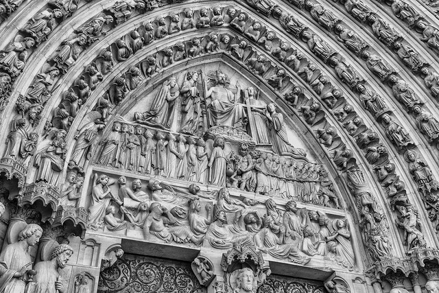 Paris 36 Notre Dame de Paris view Portal of Last Judgement above