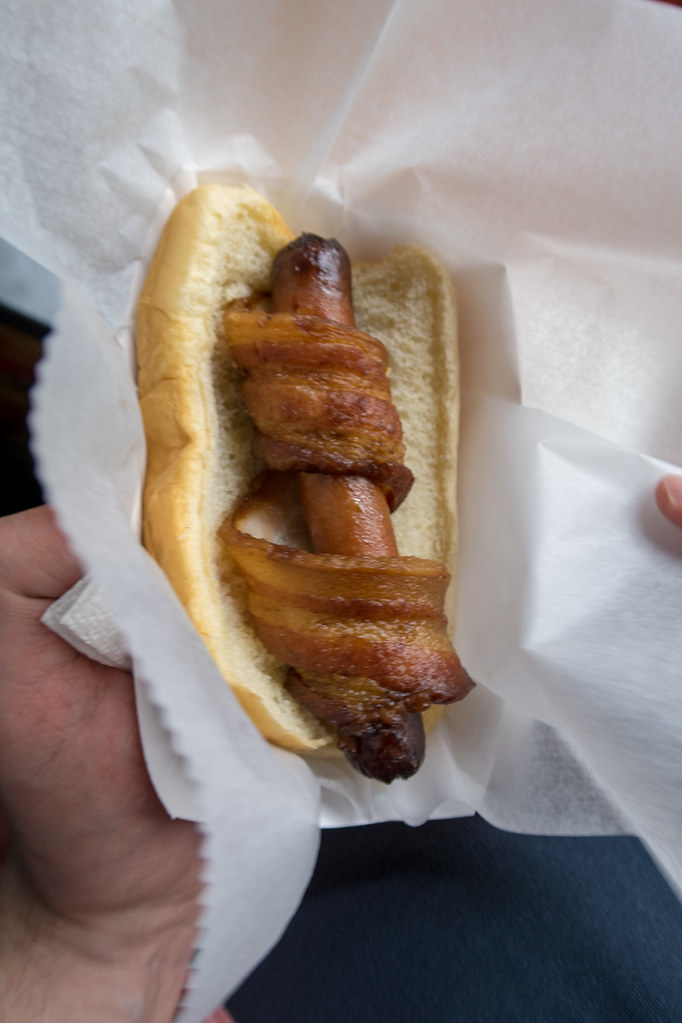 Bacon Wrapped Hot Dog at Iowa State Fair
