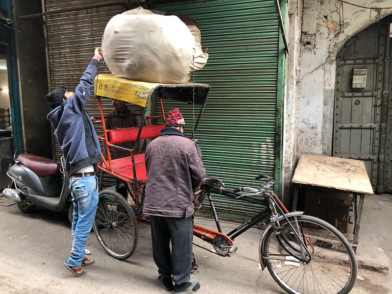 City Moment - A Rickshaw Puller's Business Negotiations, Central Delhi