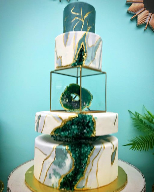 Emerald Geode Cake by Chef Lauren (Lauren Wingate) at Wingate's Cakes