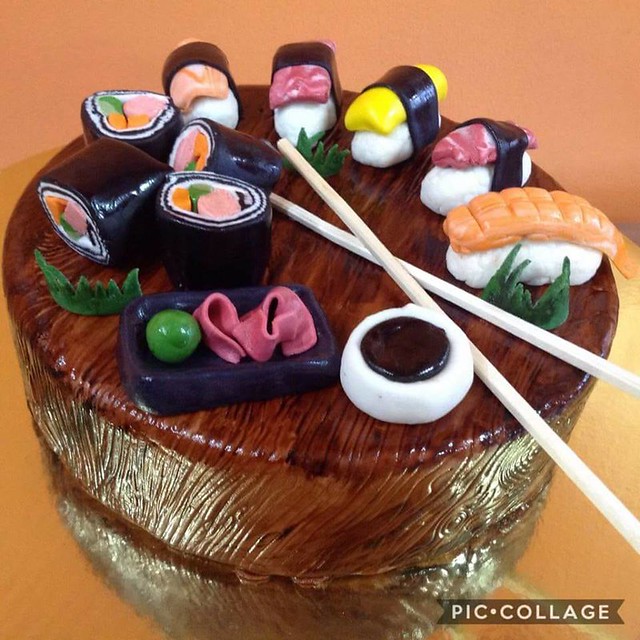 Sushi Fondant Cake by Dada Espia-Villanueva of Kyrie's Sweet Creations and Catering Services