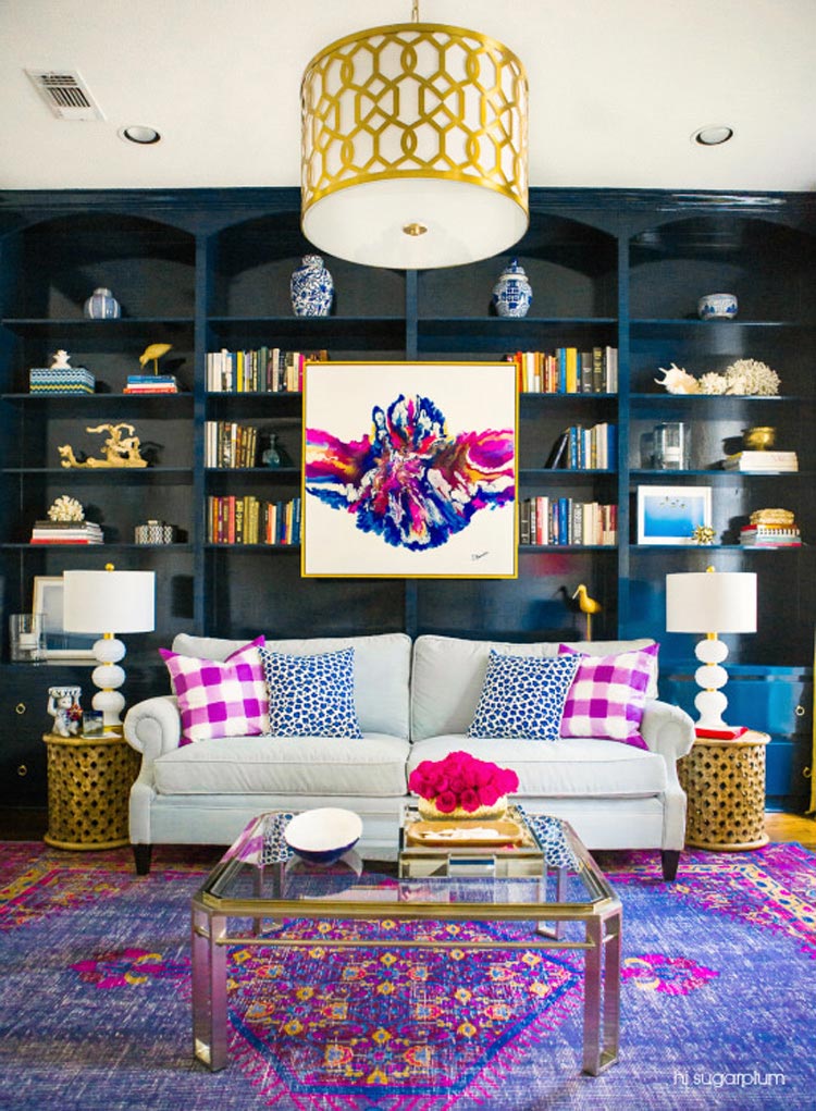 ultra violet decor decorating pantone color of the year 2018 interior decor ultra violet rug gold hardware