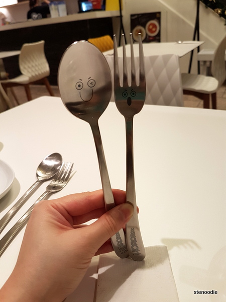 utensils with faces on them