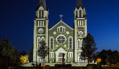 quebec canada charlevoix baiestpaul eglise church nocturne night