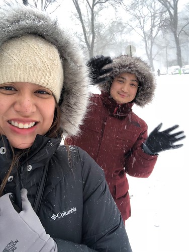 Yen and Nyke,  snowy day  Jan 2, 2017