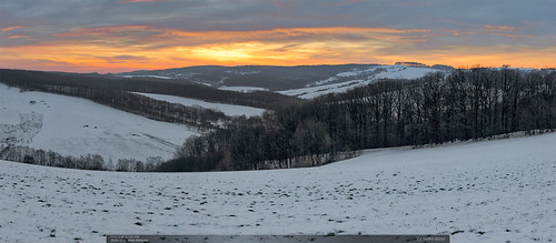 winter morning sunrise panorama kudlovskavrchovina czech landscape clouds trees snow forest