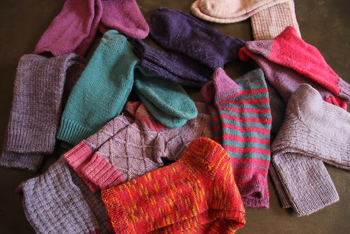 Comparatif d'usure de fils à tricoter les chaussettes