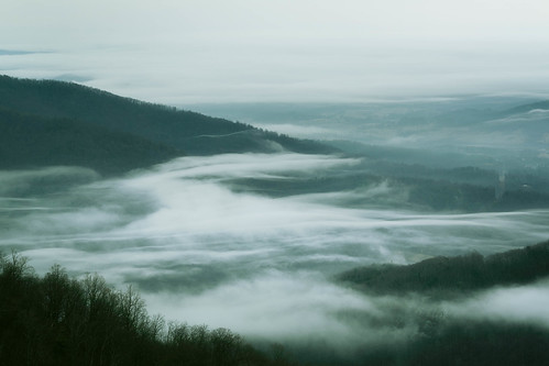 appalachian shenandoah landscape virginia scenic skylinedrive fog buckhollowoverlook nationalpark mountains