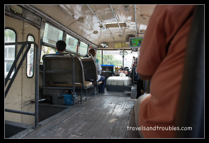 Oude bussen lijn 2 in Bangkok