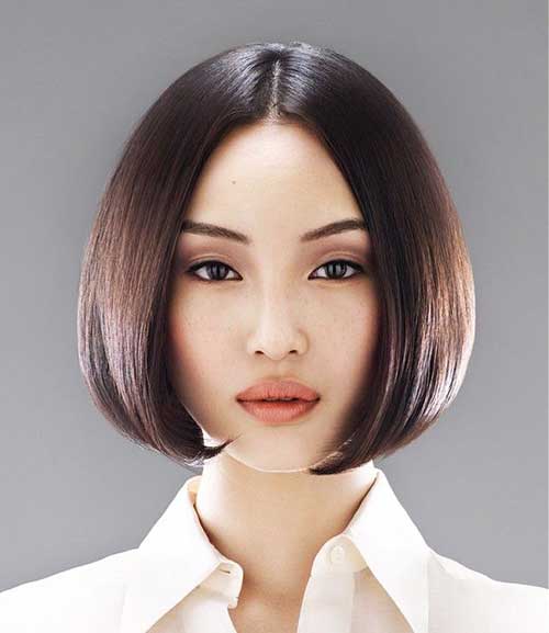 Wispy Bangs Bob Hairstyle for Asian girls