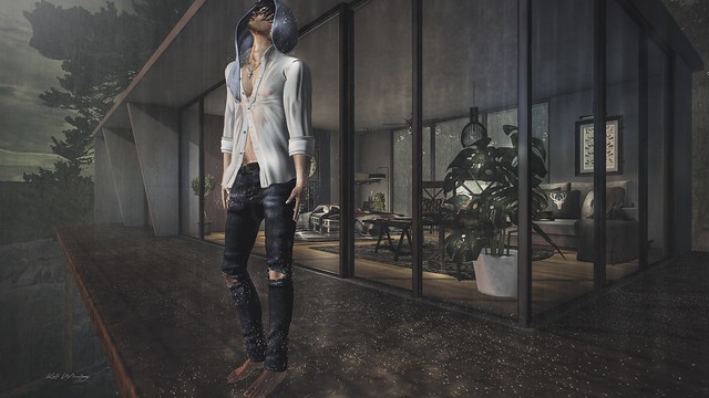 (Milk Motion) The rainy forest　@Collabor88　/ BlankLine Ripped jeans 2 [FAT] Gianni @ TMD