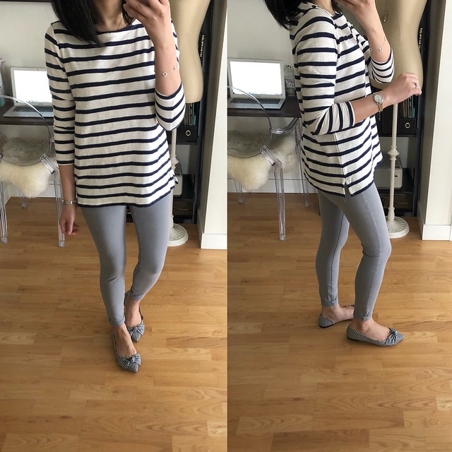 Old Navy Relaxed Mariner Stripe Tee, size S petite