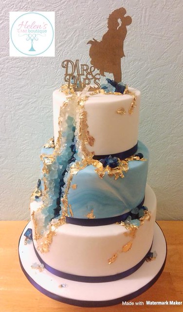 Geode Wedding Cake by Helen Freudenberg of Helen's Cake Boutique
