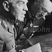 Basarabia, ROMÂNIA (mai 1944) . Mareșalul Ion Antonescu, șeful Statului Român discută apărarea României pe Nistru și respingerea invaziei sovietice a țării, cu general-colonelul Ferdinand Schoerner