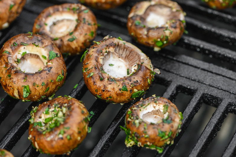 Herb Crusted Grilled Mushrooms