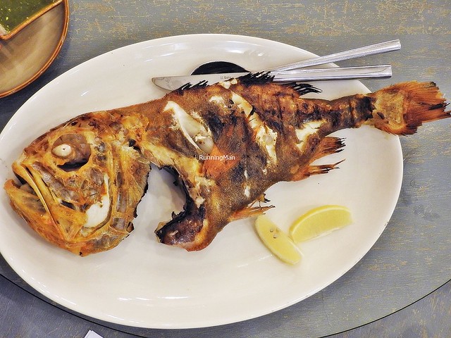 Charcoal Grilled Orange Sea Perch With Sea Salt & Spices