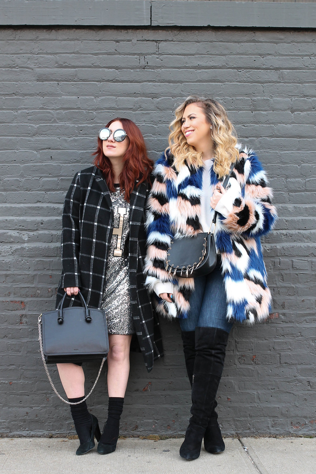 The Statement Pieces You Should Have In Your Closet Sequin Dress Colorful Faux Fur Coat New York Blogger Street Style