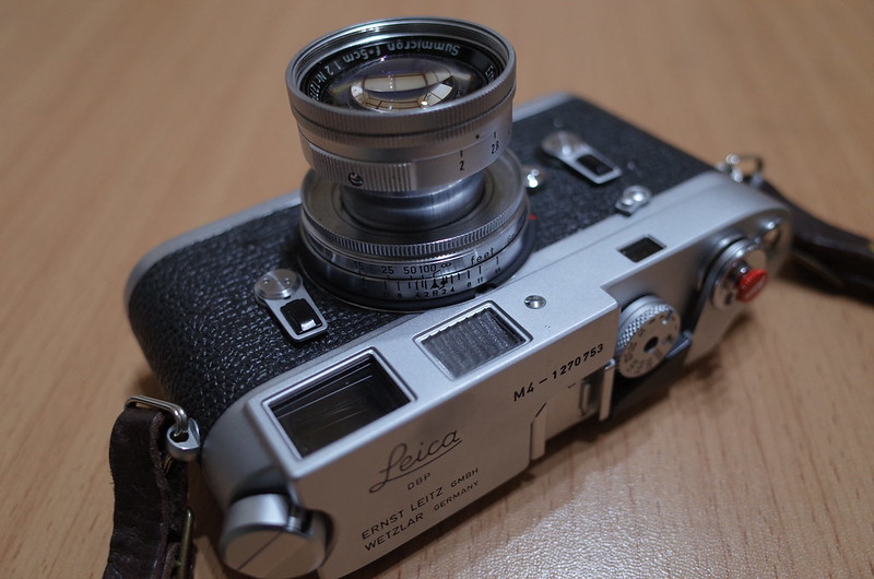 Summicron 50mm f2 0+Leica M4外観上部
