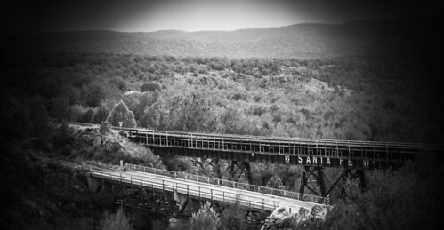 yavapai county arizona atsf bnsf peavine drake littlehellcanyon az89 railroad bridge blackwhite history