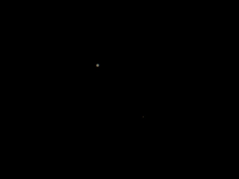 木星と火星の接近 (2018/1/7 05:33)