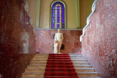 archivetcure architecturar view landmark georgia gori stalin statue wall stair city building urabn tourism travel