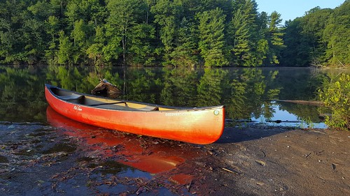 water lake canoe