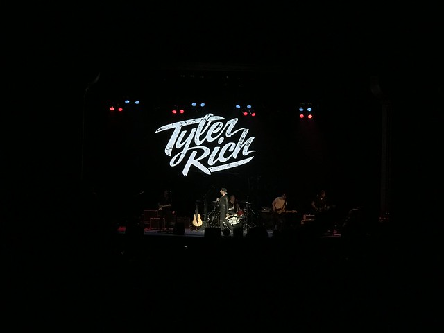 Tyler Rich on stage in Stockton
