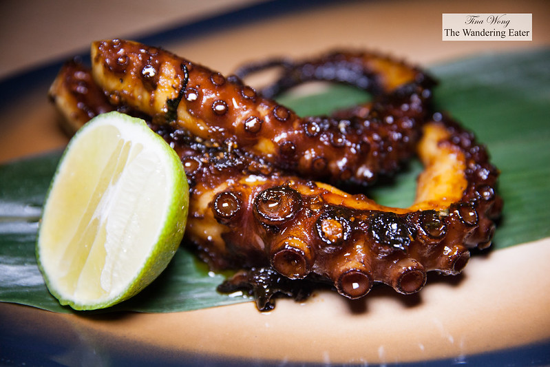 Grilled caramelized octopus