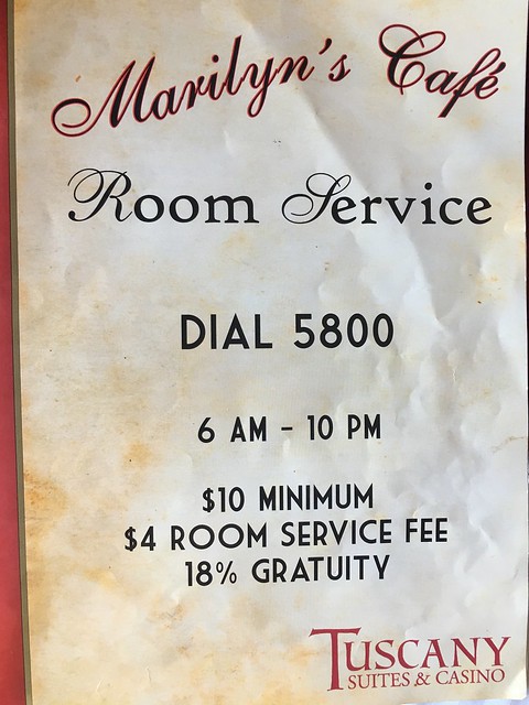 Marilyn's Cafe room service