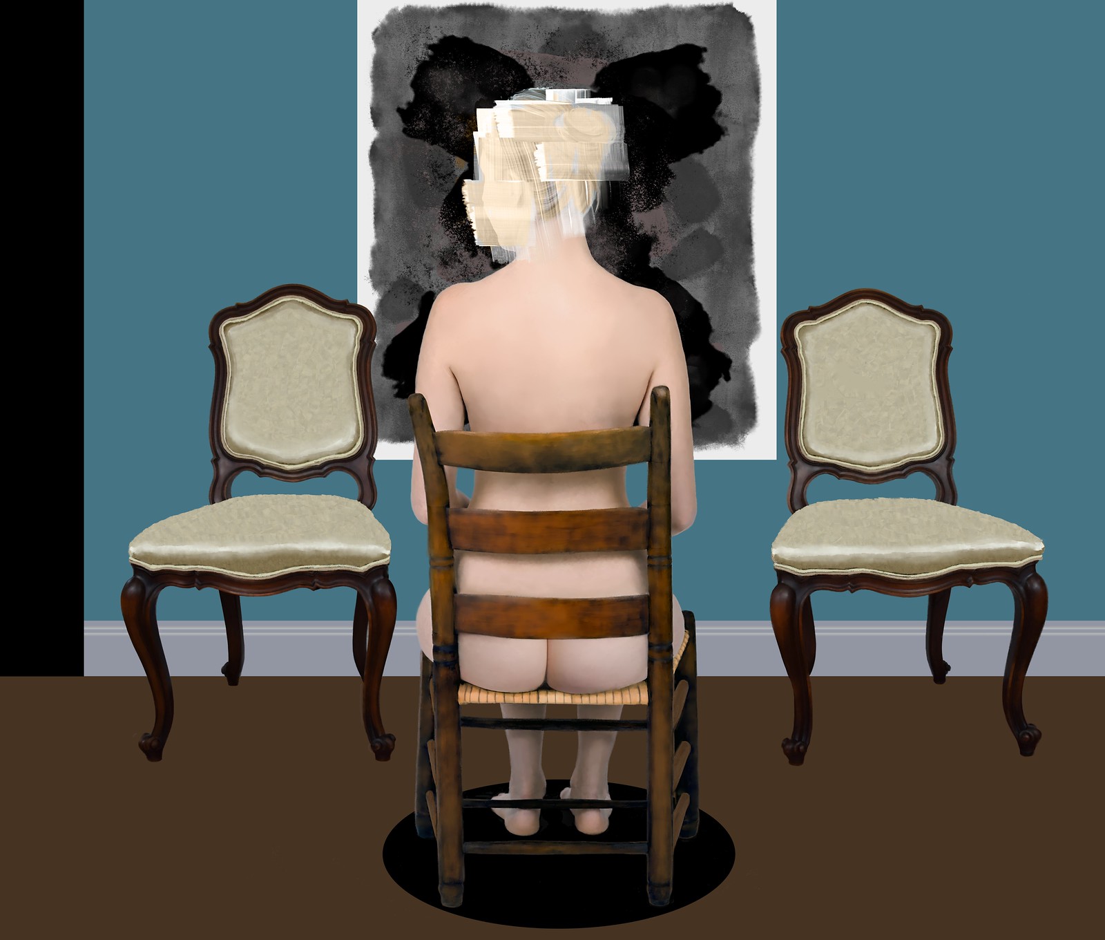 Woman Between Two Chairs, 2017