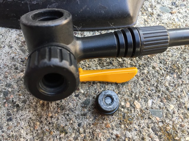 Broken bike pump valve