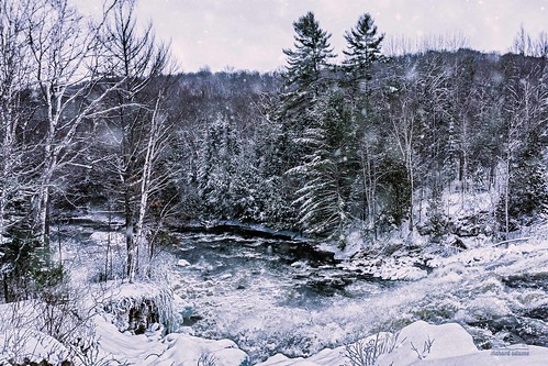 winter water waterfall snow snowing bancroft highfalls ontario canada150 canada tree landscape sky forest wood dam christmas christmasday