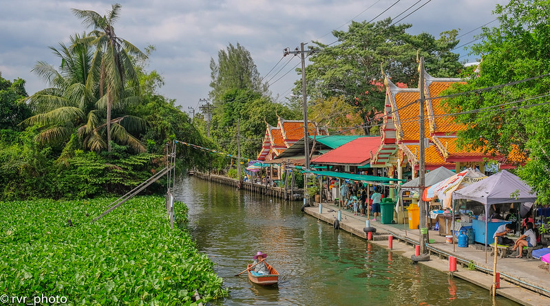 Mercado flotante de Khlong Lat Mayom, Tailandia