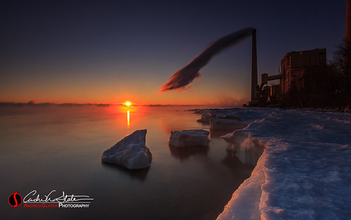 andrewslaterphotography clouds cold discoverwisconsin evaporate freeze greatlakes ice lakemichigan lakeviewpark landscape nature outdoors powerplant sheboygan snow steam sunrise travelwisconsin winter wisconsin unitedstates us landscapephotography landscapes cityscape canon 5dmarkiii longexposure leefilter