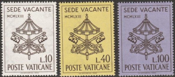Známky Vatikán 1963 Sede Vacante, nerazítkovaná séria