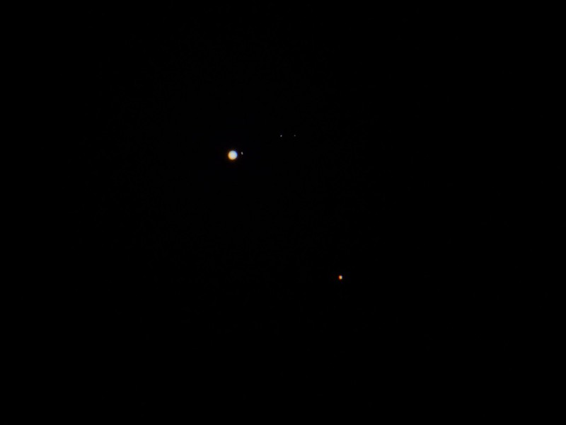 木星と火星の接近 (2018/1/7 05:34)