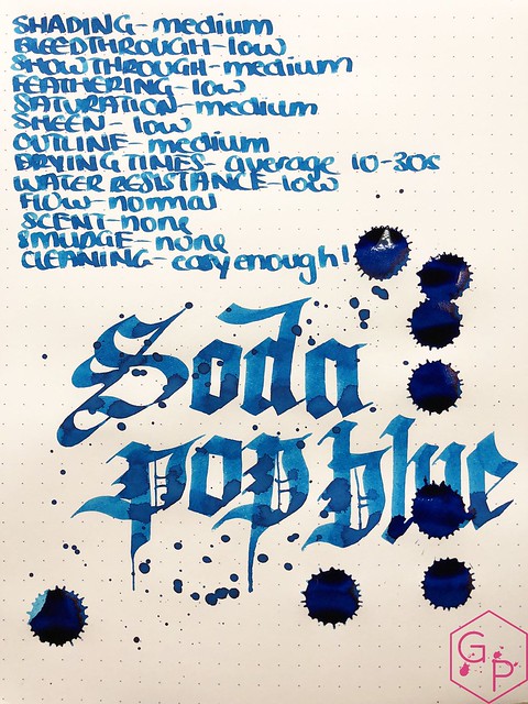 Ink Shot Review @RobertOsterInk Soda Pop Blue @PhidonPens 8