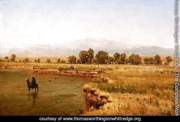 Whittredge Indian Encampment on the Platte River