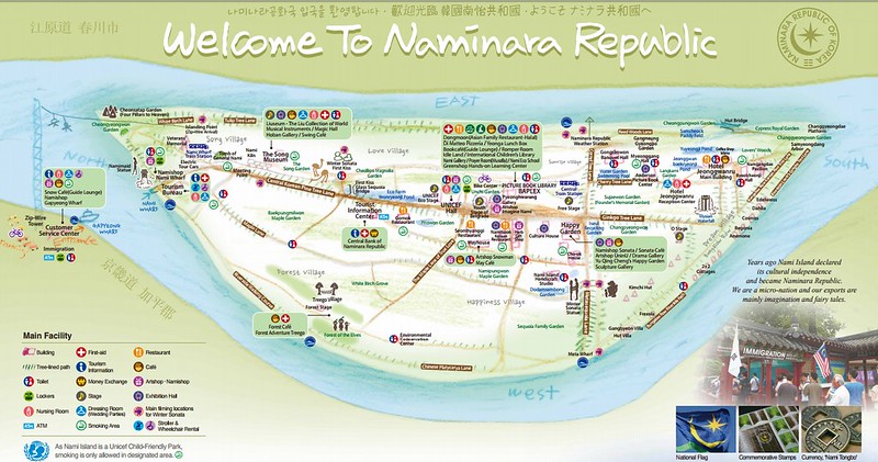 Nami Island - Naminara Map