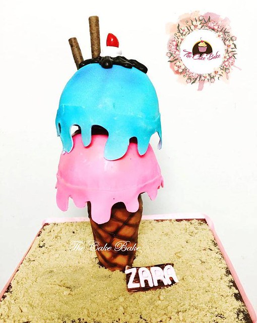 Ice Cream Theme Cake by Nazia Abu Talha Ansari of The Cake Bake